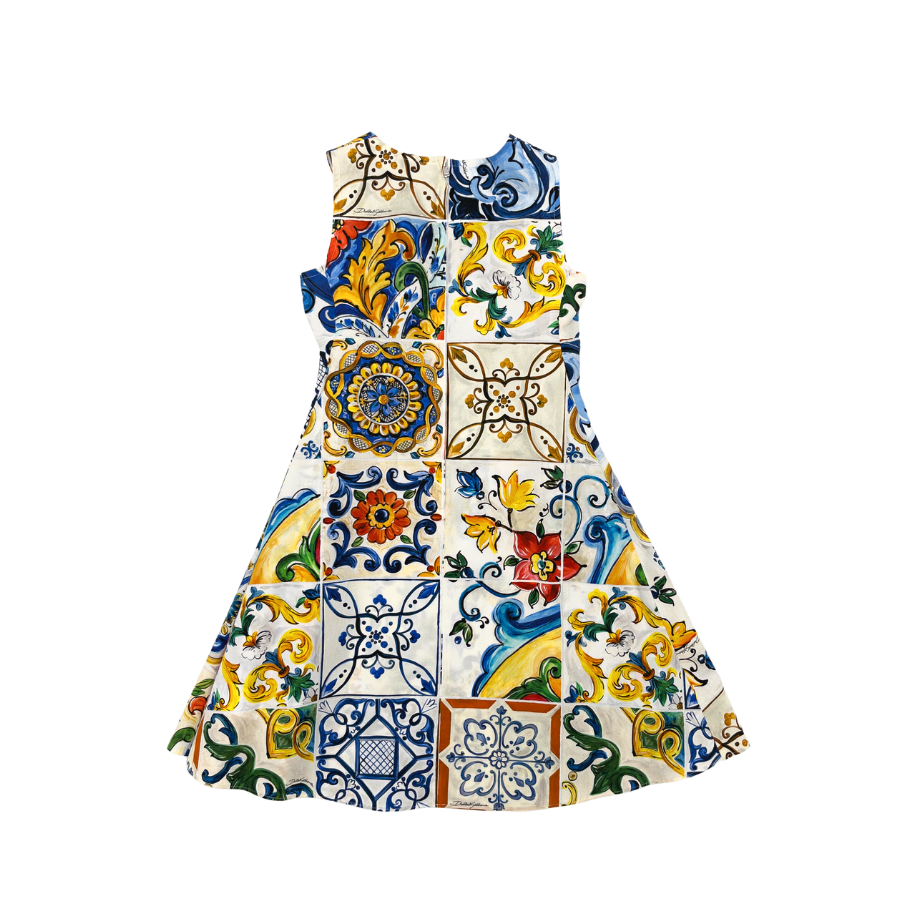 ワンピース DOLCE&GABBANA Majolica Kids Dress 23607408_53632719_322.jpg
